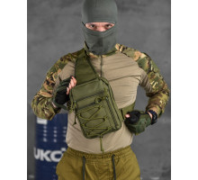 Сумка-слінг тактична з однією лямкою SILVER KNIGHT oliva ВТ6748