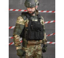 Тактична плитоноска з чотирма точками швидкого скидання Asdag black ВТ6796