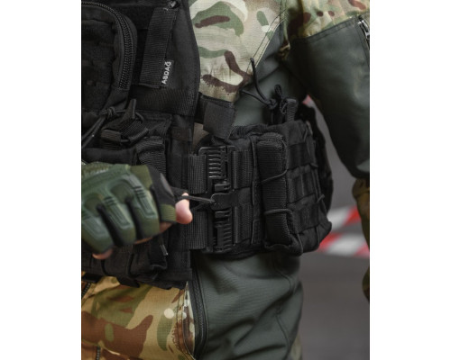 Тактична плитоноска з чотирма точками швидкого скидання Asdag black ВТ6796 — фото 6