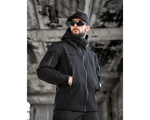 Тактична куртка softshell masad чорна
