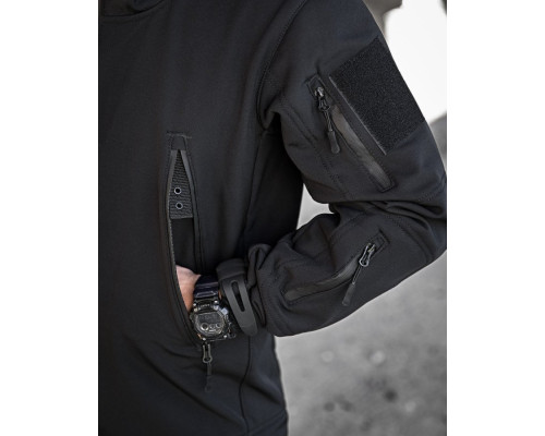 Тактична куртка softshell masad чорна — фото 6