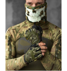 ПАРАЧАТКИ ТАКТИЧНІ MECHANIX M-PACT® FINGERLESS OLIVA GLOVES ВТ1023