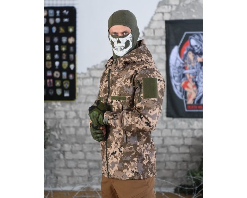 Тактична курточка софтшел panopticon піксель НП4884 — фото 3