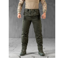 Зимові штани на флісі олива НП5041