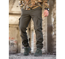 Зимові штани soft shell BANDIT олива ТР6407