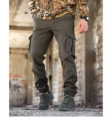 Зимові штани soft shell BANDIT олива ТР6407