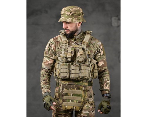 Плитоноска 4 швидких скидання Cordura мультикам ВТ7929 — фото 3