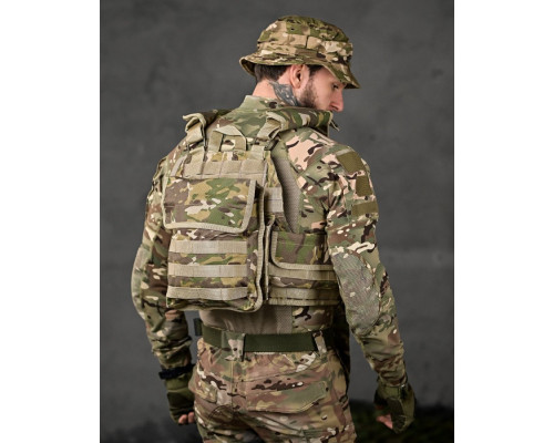 Плитоноска 4 швидких скидання Cordura мультикам ВТ7929 — фото 4