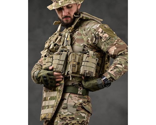 Плитоноска 4 швидких скидання Cordura мультикам ВТ7929 — фото 5