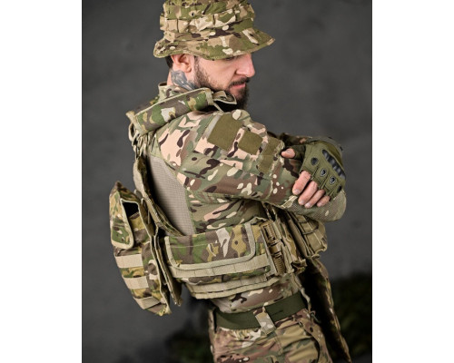 Плитоноска 4 швидких скидання Cordura мультикам ВТ7929 — фото 6