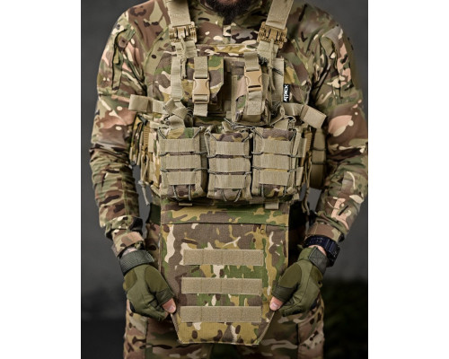 Плитоноска 4 швидких скидання Cordura мультикам ВТ7929 — фото 9