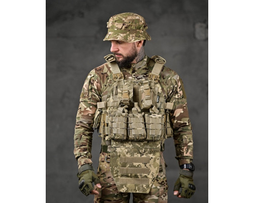 Плитоноска 4 швидких скидання Cordura піксель ВТ7930