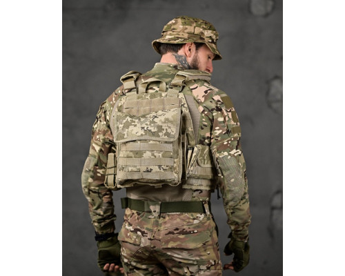 Плитоноска 4 швидких скидання Cordura піксель ВТ7930 — фото 7