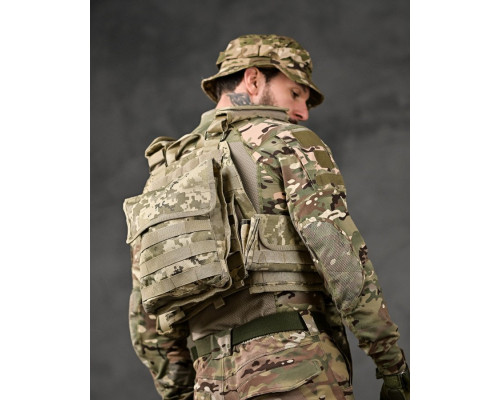 Плитоноска 4 швидких скидання Cordura піксель ВТ7930 — фото 9
