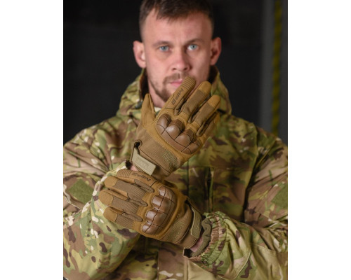 Зимові рукавички Mechanix energy із захисними накладками койот ВТ7557