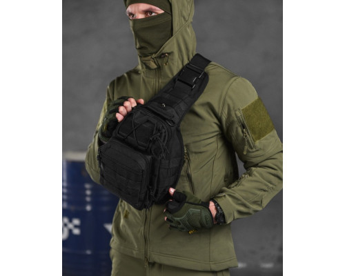 Тактична сумка нагрудна triada BLACK