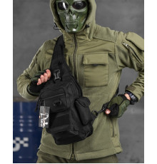 Рюкзак тактичний (Сумка-слінг) SILVER KNIGHT black k6 3-0