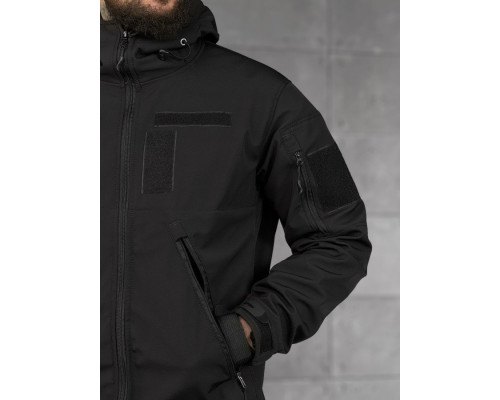 Демісезонна тактична куртка софтшел lion black ВТ5053 — фото 5