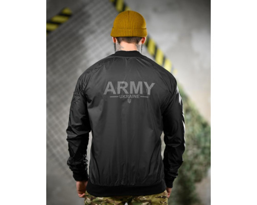 Легка вітровка army black ВТ5072 — фото 2
