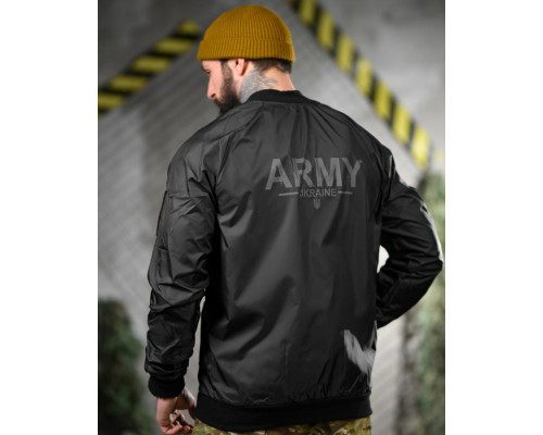 Легка вітровка army black ВТ5072 — фото 4