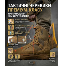 Літні тактичні Черевики 5.11 койот ВТ5123