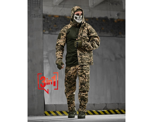 Тактичний костюм 3в1 HELISTRONG піксель ДЛ6296