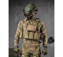Плитоноска 4 швидких скидання з напашником Cordura піксель ДЛ63965