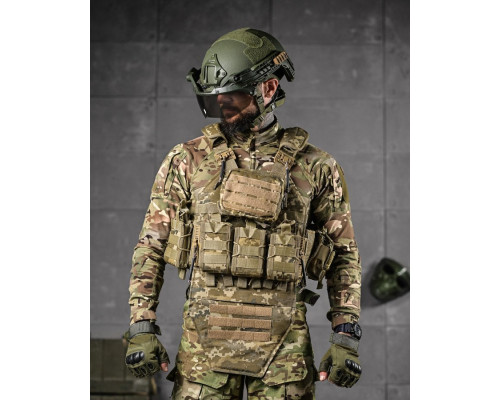 Плитоноска 4 швидких скидання з напашником Cordura піксель ДЛ63965