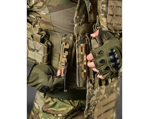Плитоноска 4 швидких скидання з напашником Cordura піксель ДЛ63965 — фото 7