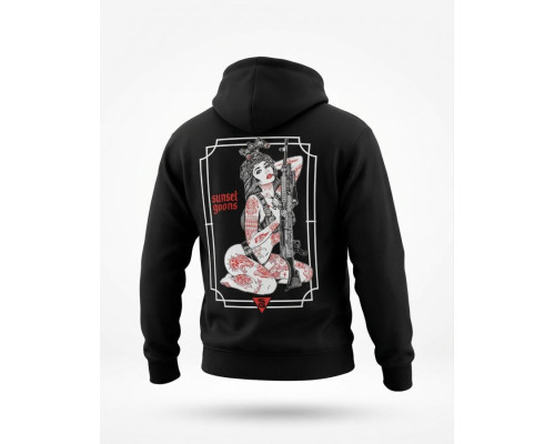 Мілітарі худі TRENASH sunset black ДЛ6440