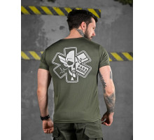 Тактична волога відводяща футболка ParaMedic олива ДЛ6506