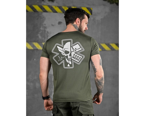 Тактична волога відводяща футболка ParaMedic олива ДЛ6506