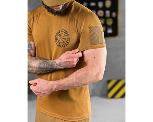 T-shirt CoolPass runes coyote DL7019 — фото 4