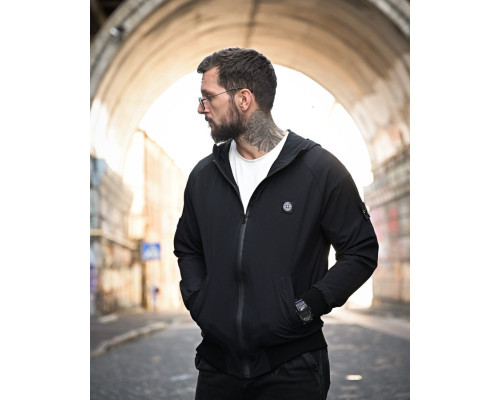 Міська Ветровка Stone island кишеня black 4 ДЛ7035 — фото 4