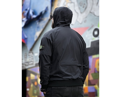 Міська Ветровка Stone island кишеня black 4 ДЛ7035 — фото 6