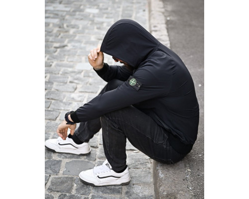 Міська Ветровка Stone island кишеня black 4 ДЛ7035 — фото 7