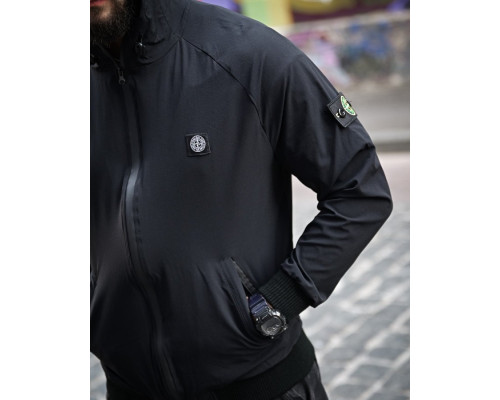 Міська Ветровка Stone island кишеня black 4 ДЛ7035 — фото 9