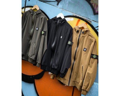 Міська Ветровка Stone island кишеня black 4 ДЛ7035 — фото 10