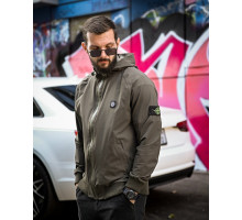 Міська вітровка Stone Island карман оліва 4 люкс ДЛ7037