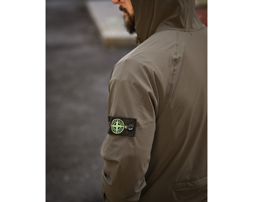 Міська вітровка Stone Island карман оліва 4 люкс ДЛ7037 — фото 8